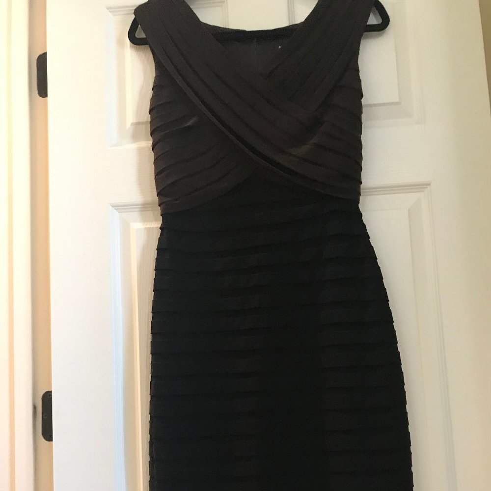 Adriana Papell colorblock dress.